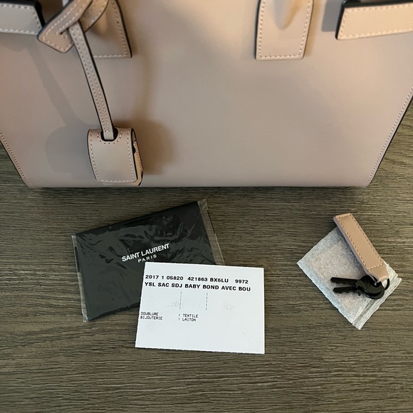 YSL Sac de Jour Baby in Smooth Leather in Pale Pink - Picture 3 of 11